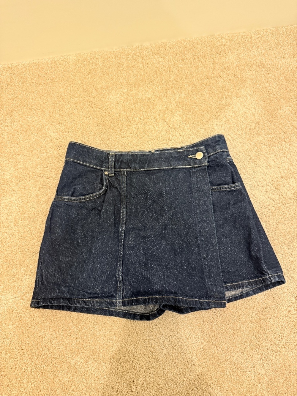 Zara Dark Denim Wrap Skort